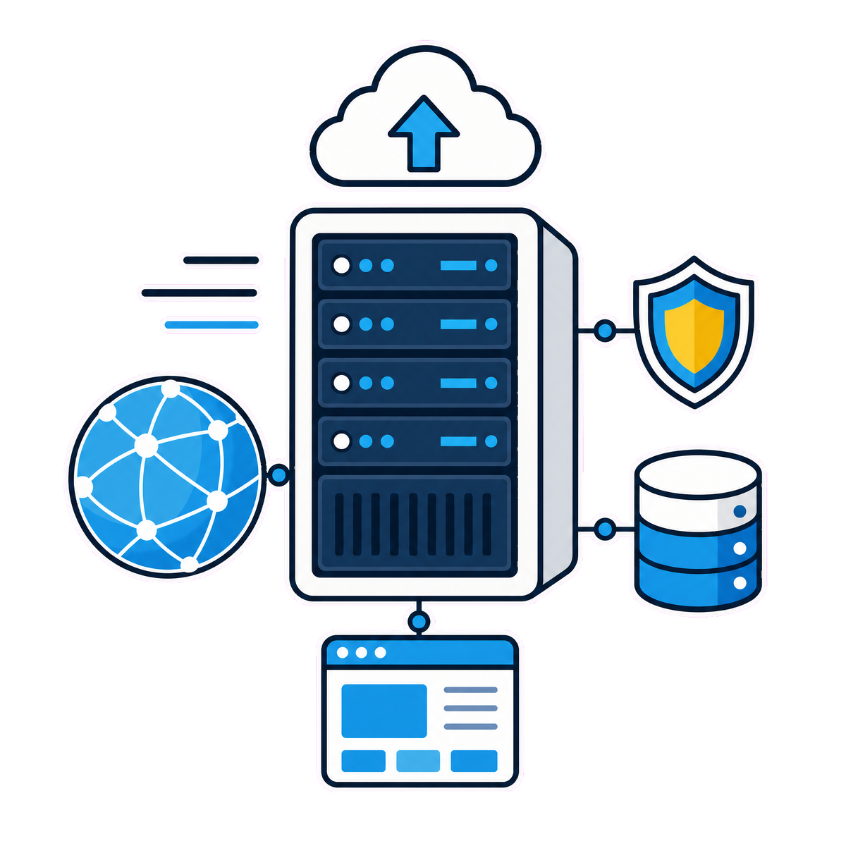 EsoftBD hosting and cloud infrastructure illustration